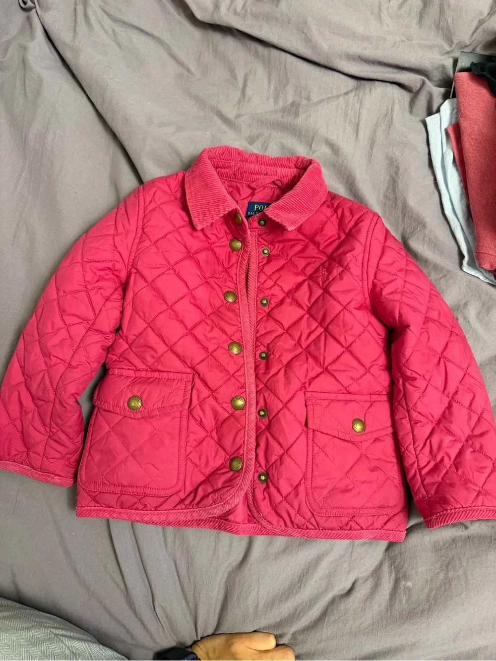 Polo by Ralph Lauren Quilted Bright Pink Girls' Puffer Jacket